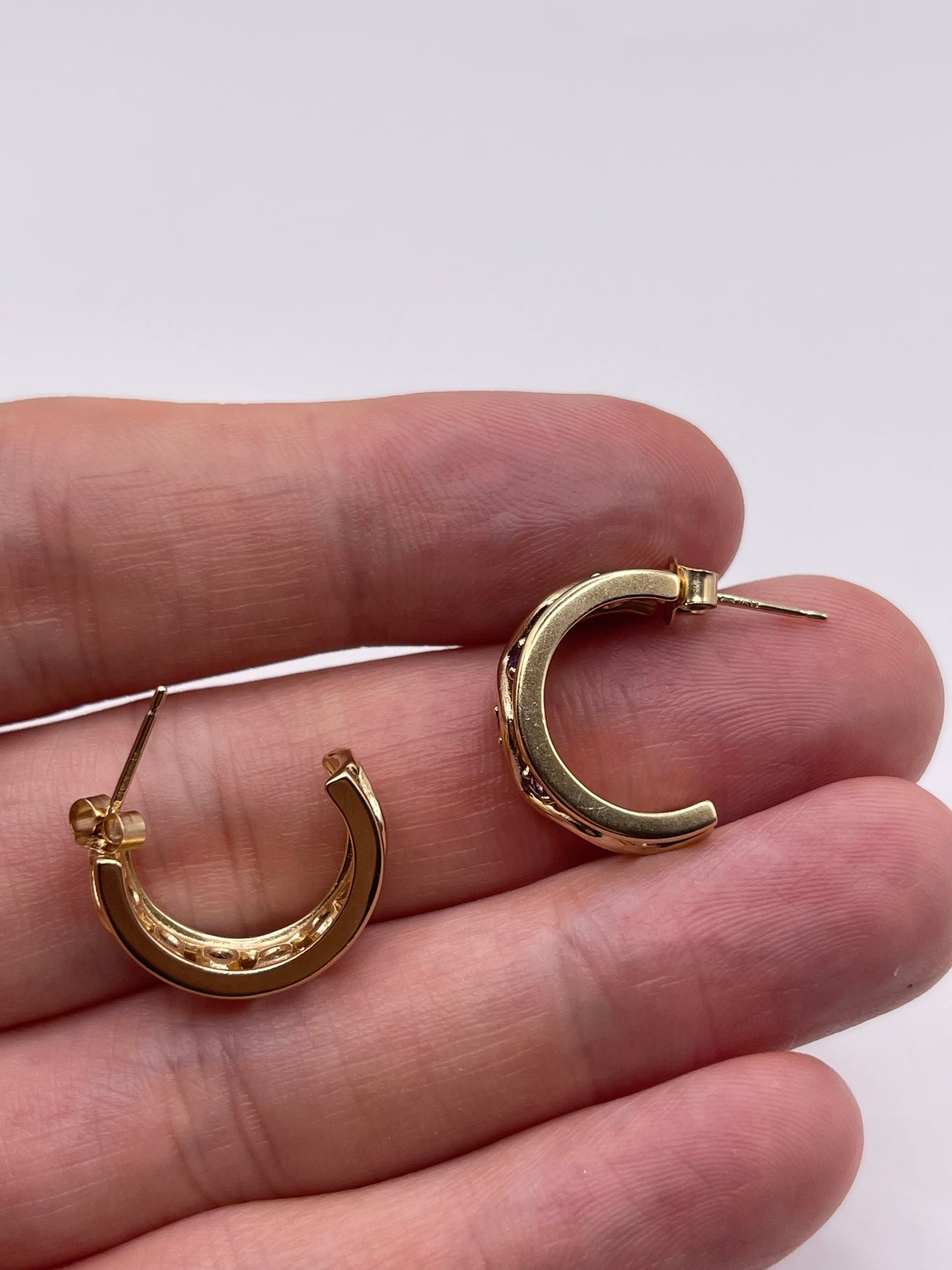 9ct gold amethyst earrings