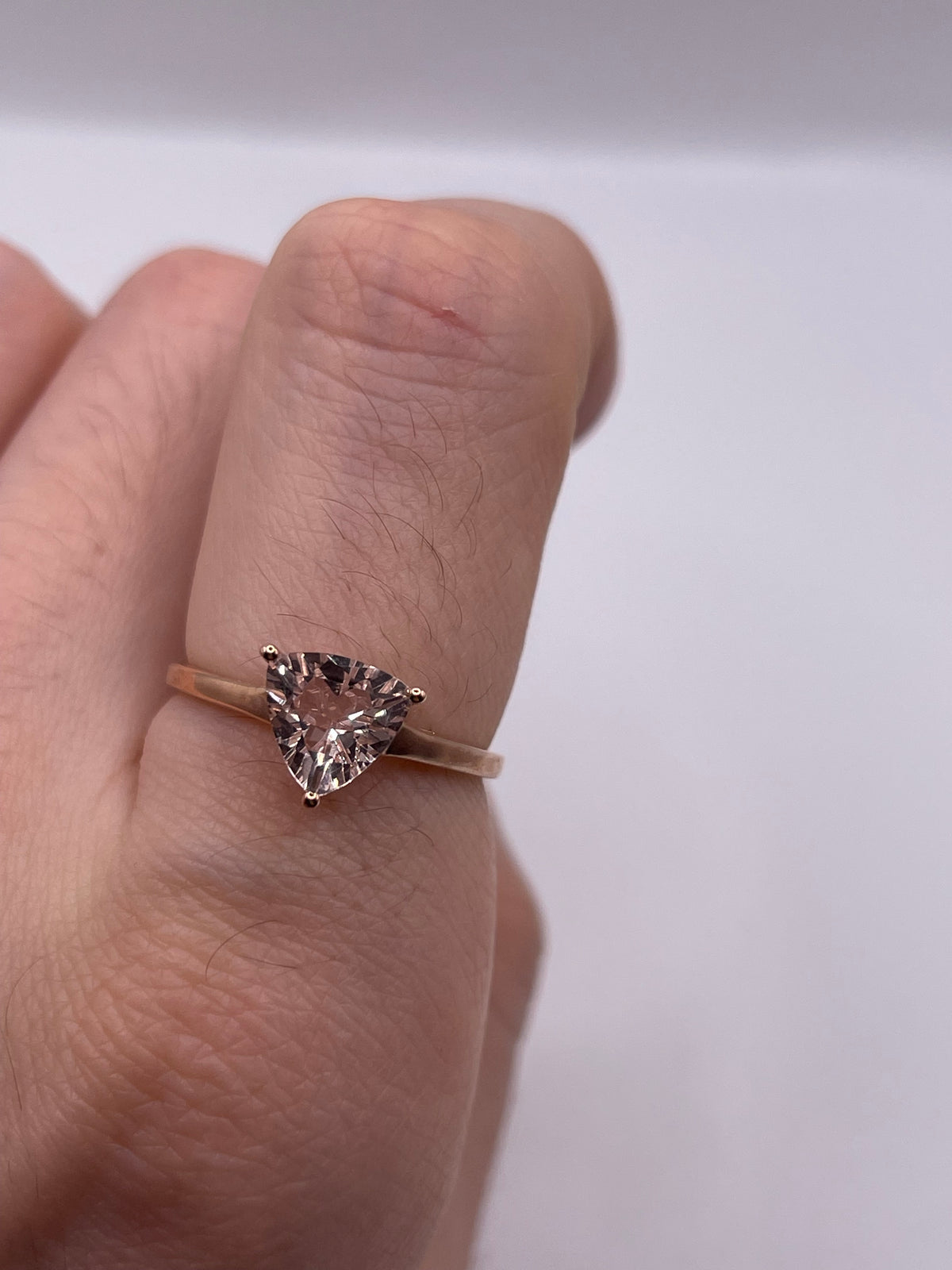 9ct rose gold morganite ring