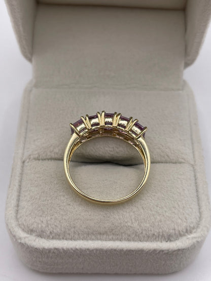 9ct gold amethyst ring