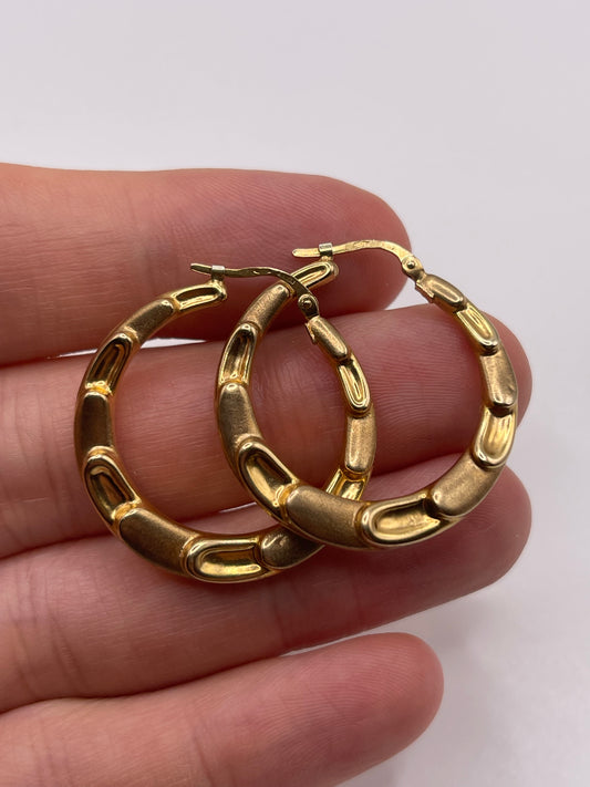 9ct gold creole earrings