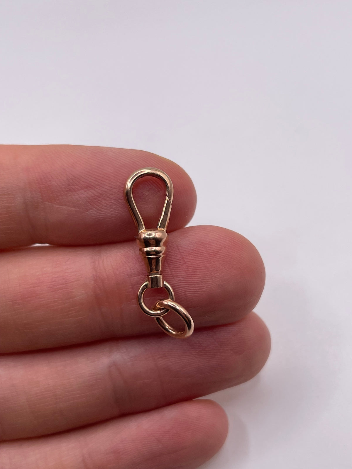 9ct rose gold swivel dog clip A
