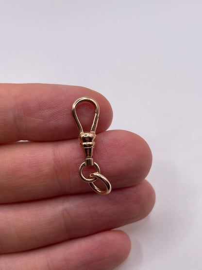 9ct rose gold swivel dog clip A