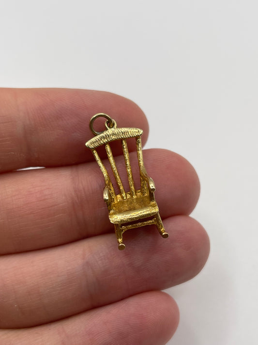 9ct gold rocking chair charm
