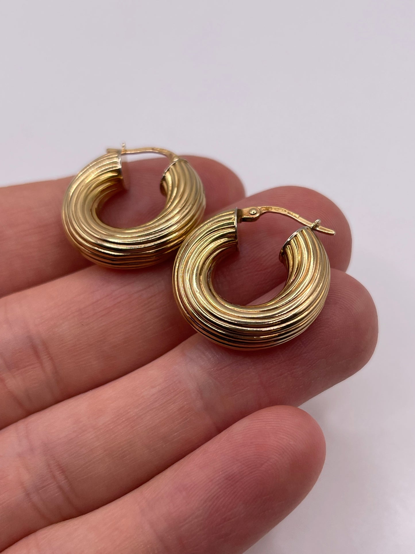 9ct gold Creole earrings