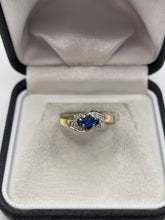 Load image into Gallery viewer, 9ct gold sapphire and diamond ring
