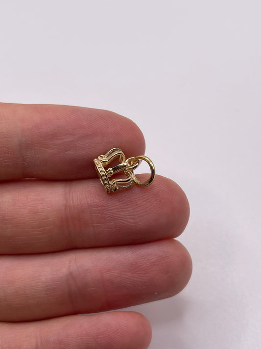 9ct gold crown charm