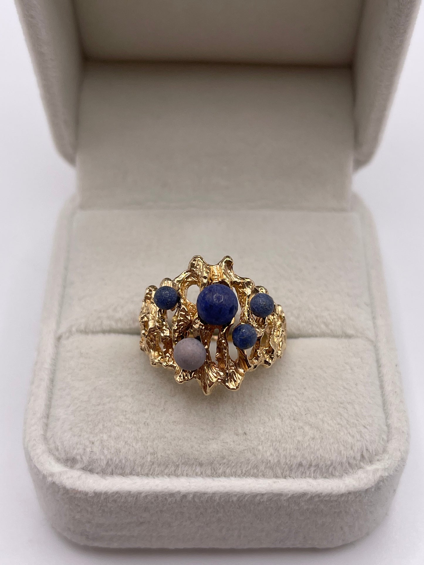 9ct gold multi gemstone ring