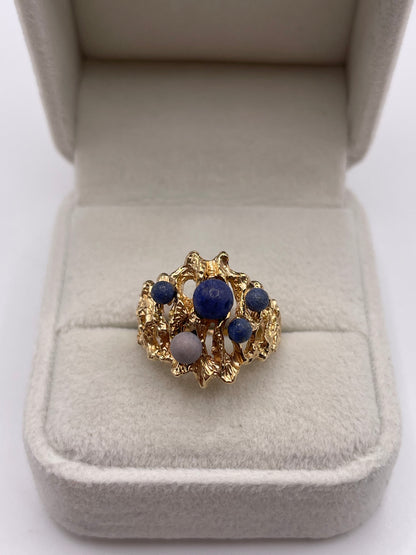 9ct gold multi gemstone ring