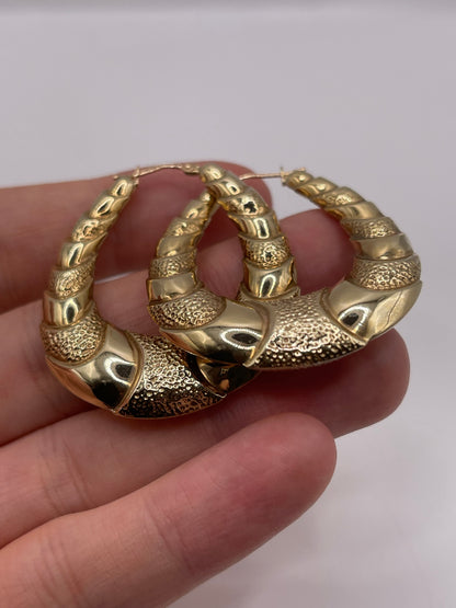 9ct gold creole earrings