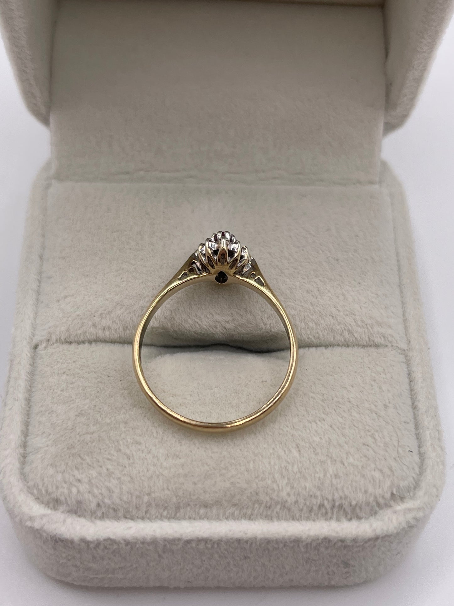 9ct gold ruby and diamond ring