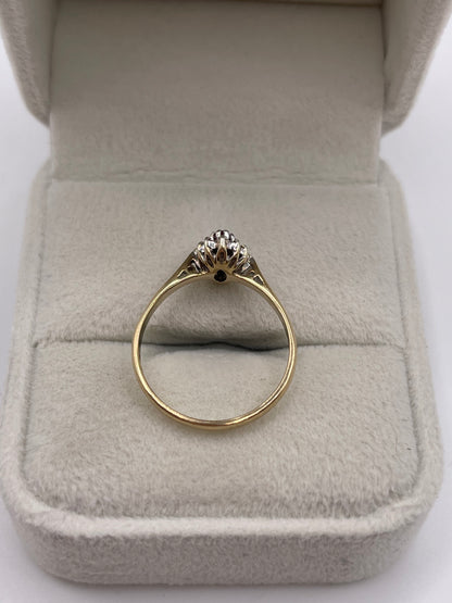 9ct gold ruby and diamond ring