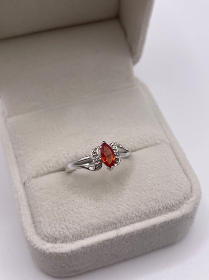 9ct white gold fancy sapphire and diamond ring