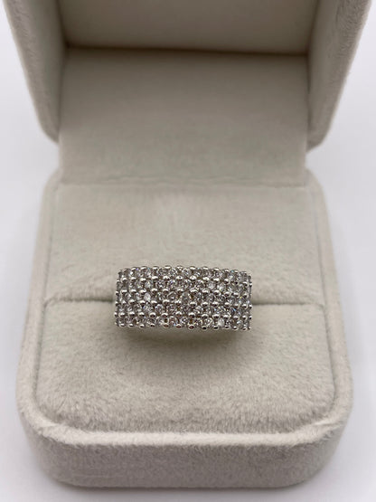 9ct white gold diamond cluster ring