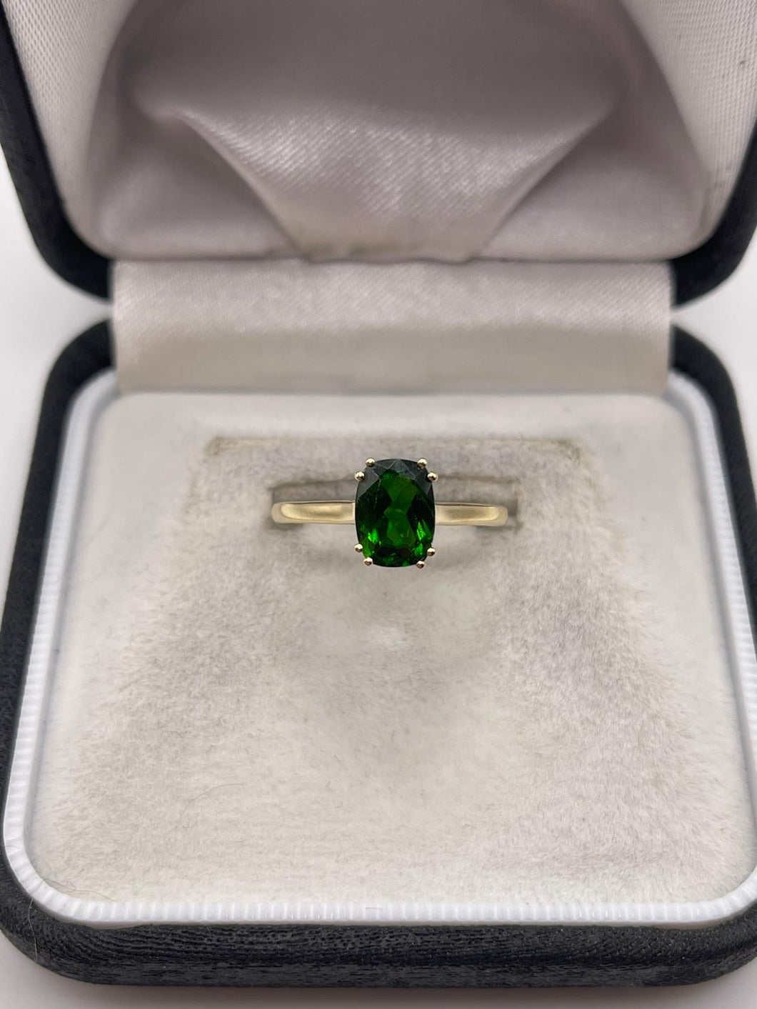 9ct gold diopside ring