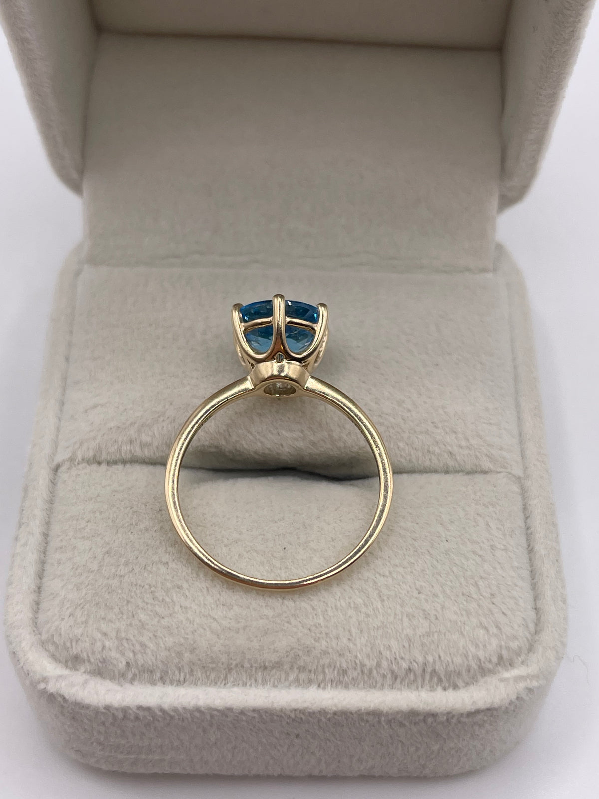9ct gold blue topaz ring