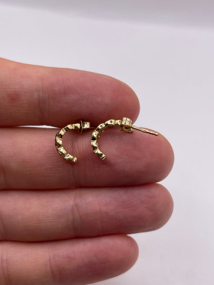 9ct gold diamond earrings