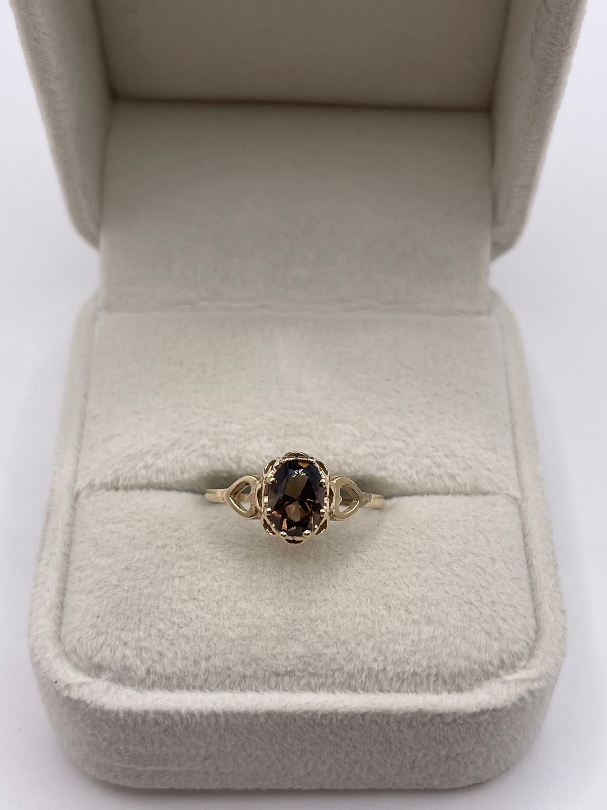 9ct gold Smokey quartz ring