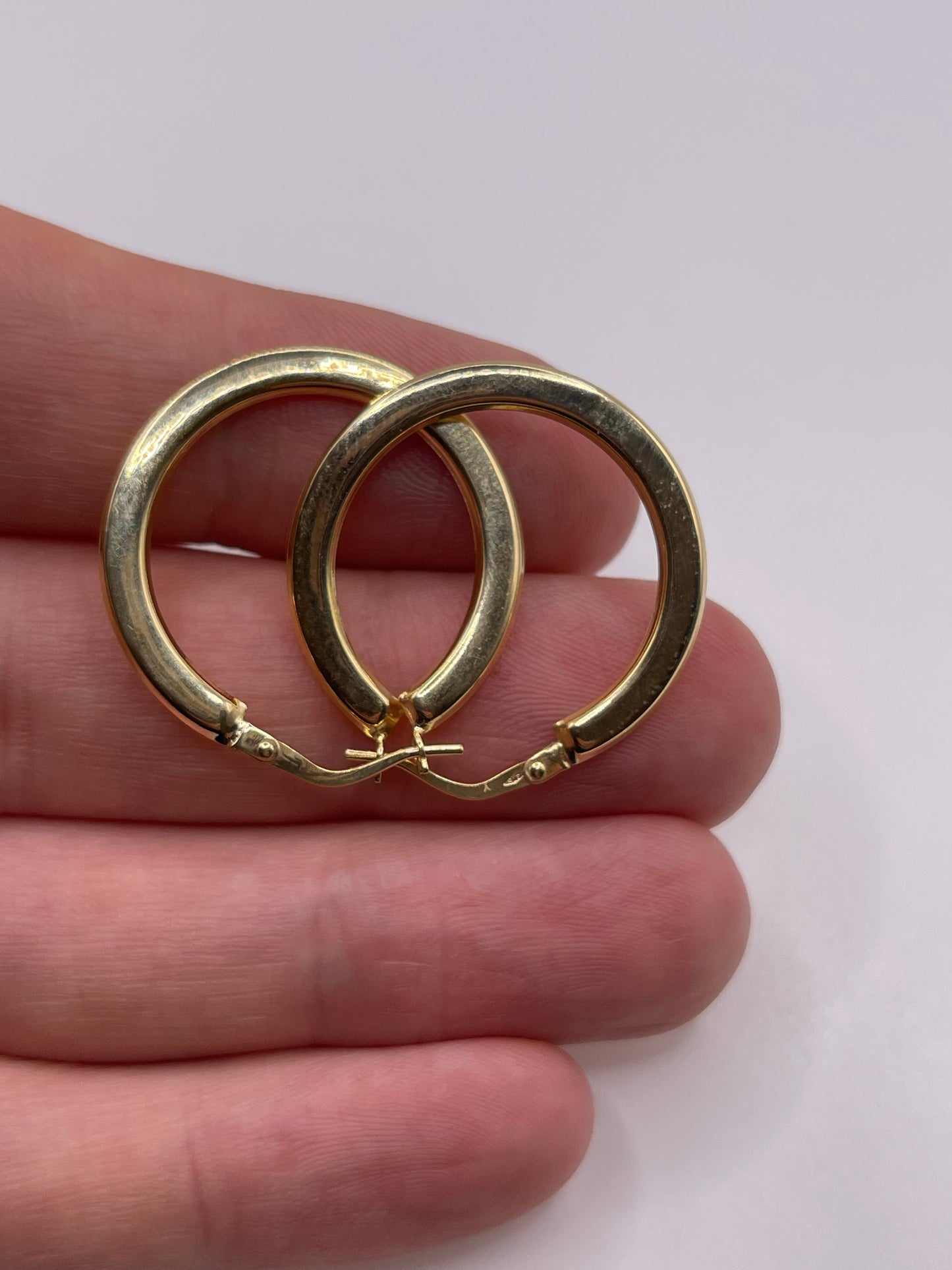 9ct gold creole earrings
