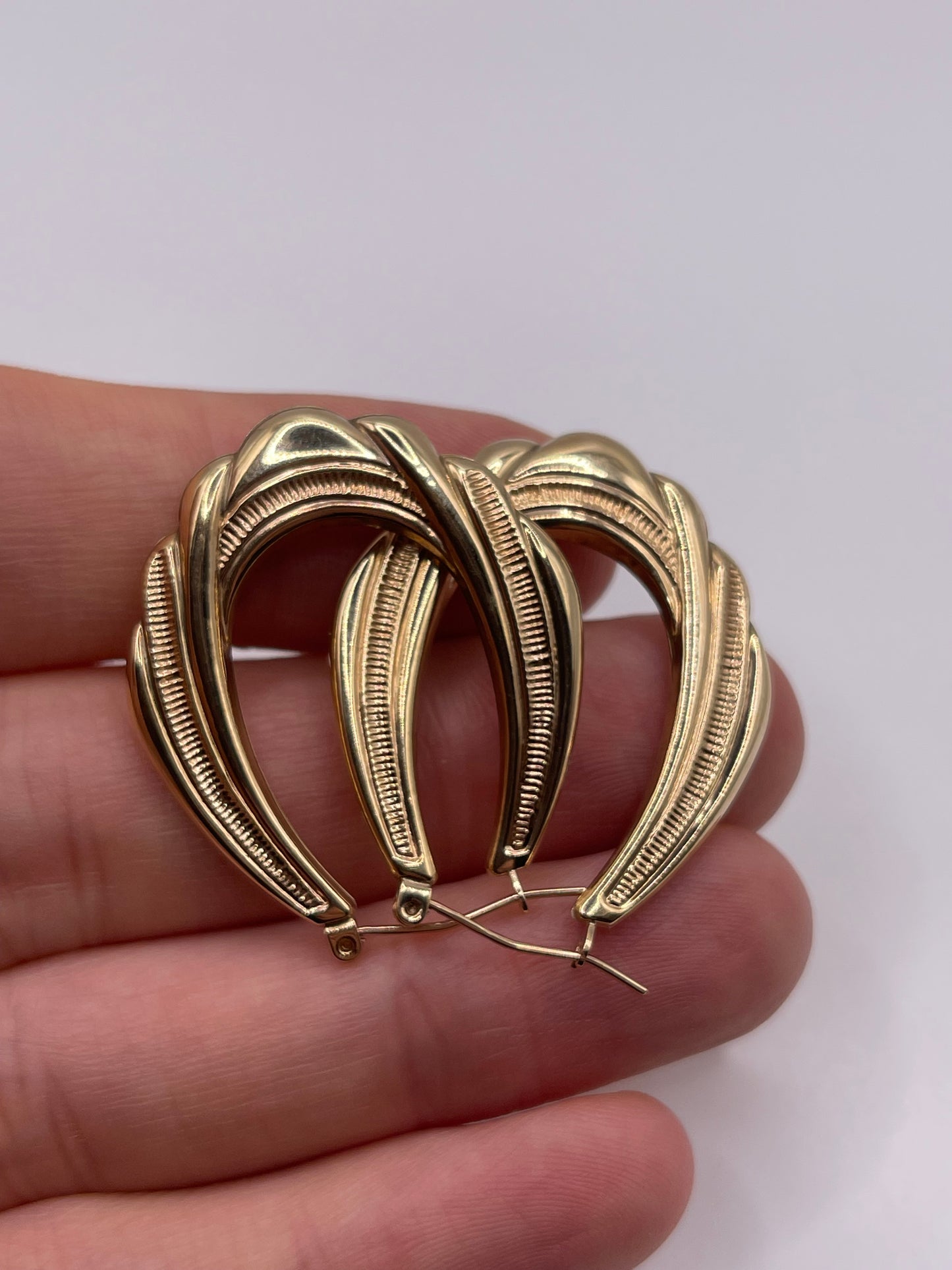 9ct gold creole earrings