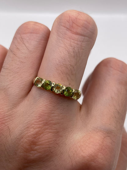 9ct gold multi gemstone ring