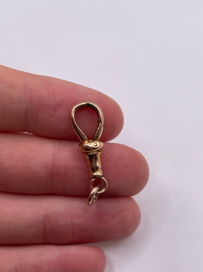 15ct rose gold dog clip 2