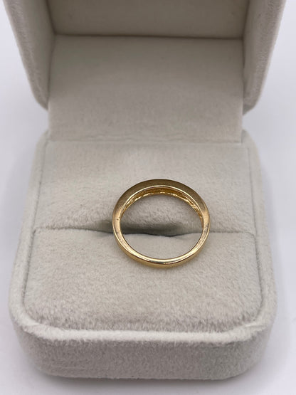 9ct gold cognac diamond ring