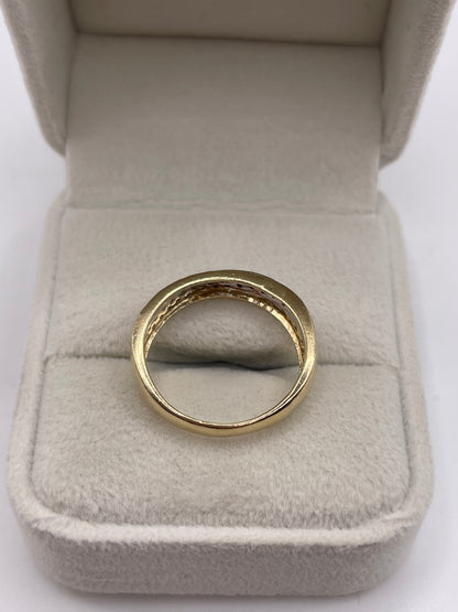 9ct gold diamond cluster ring