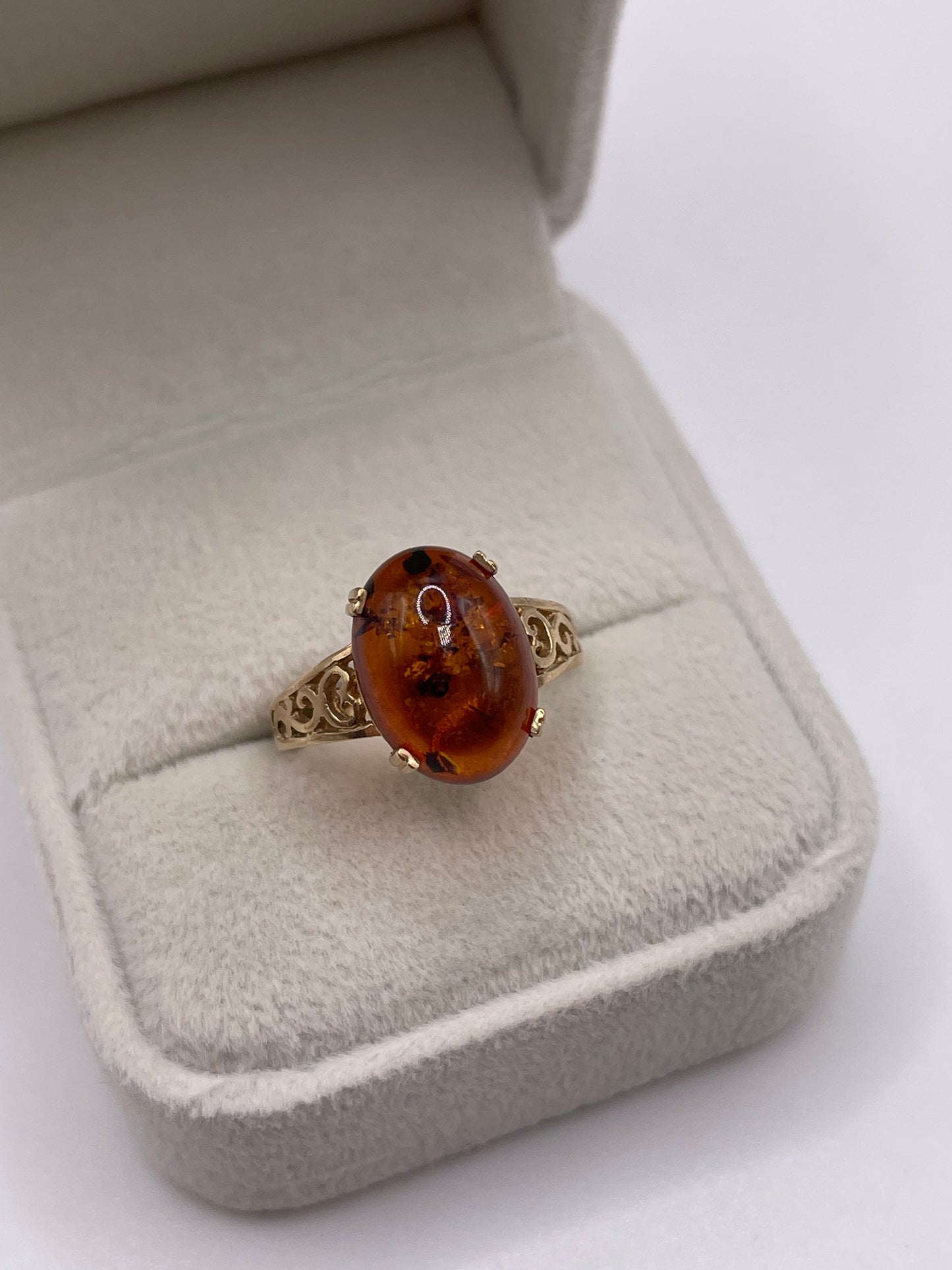 9ct gold amber earrings