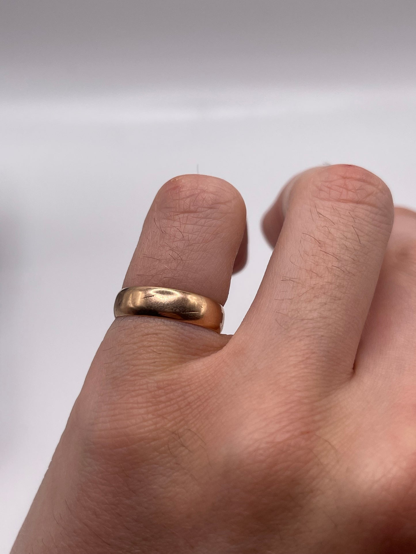 9ct rose gold band
