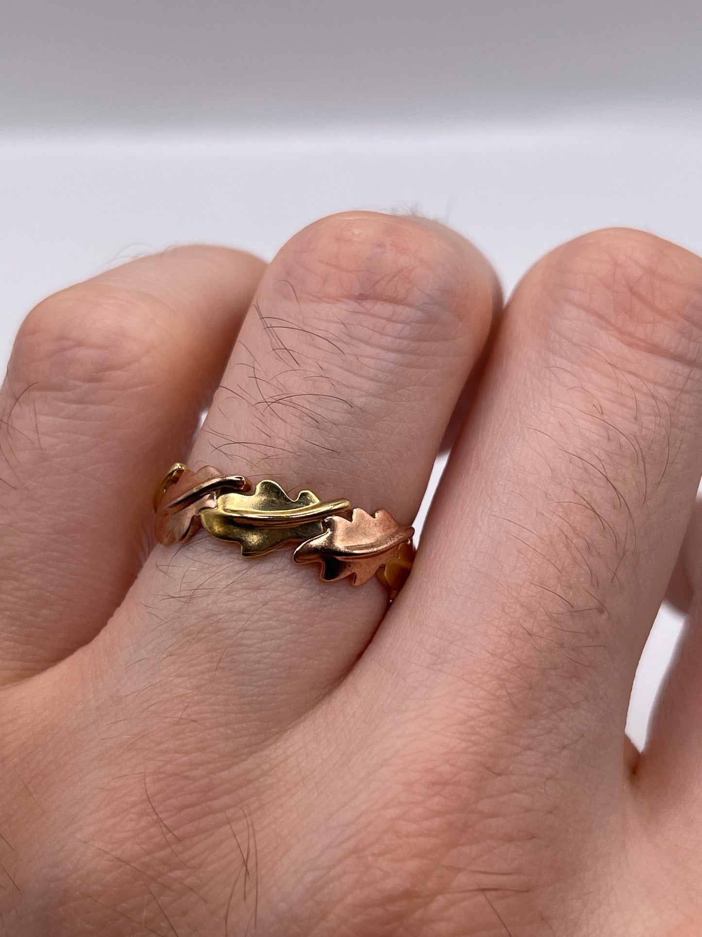 Clogau 9ct two tone gold band