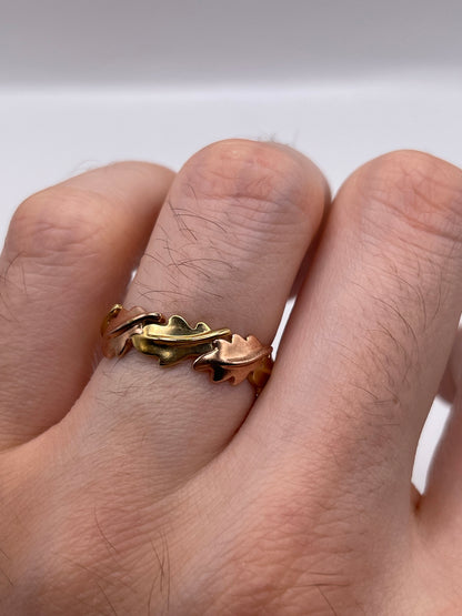 Clogau 9ct two tone gold band