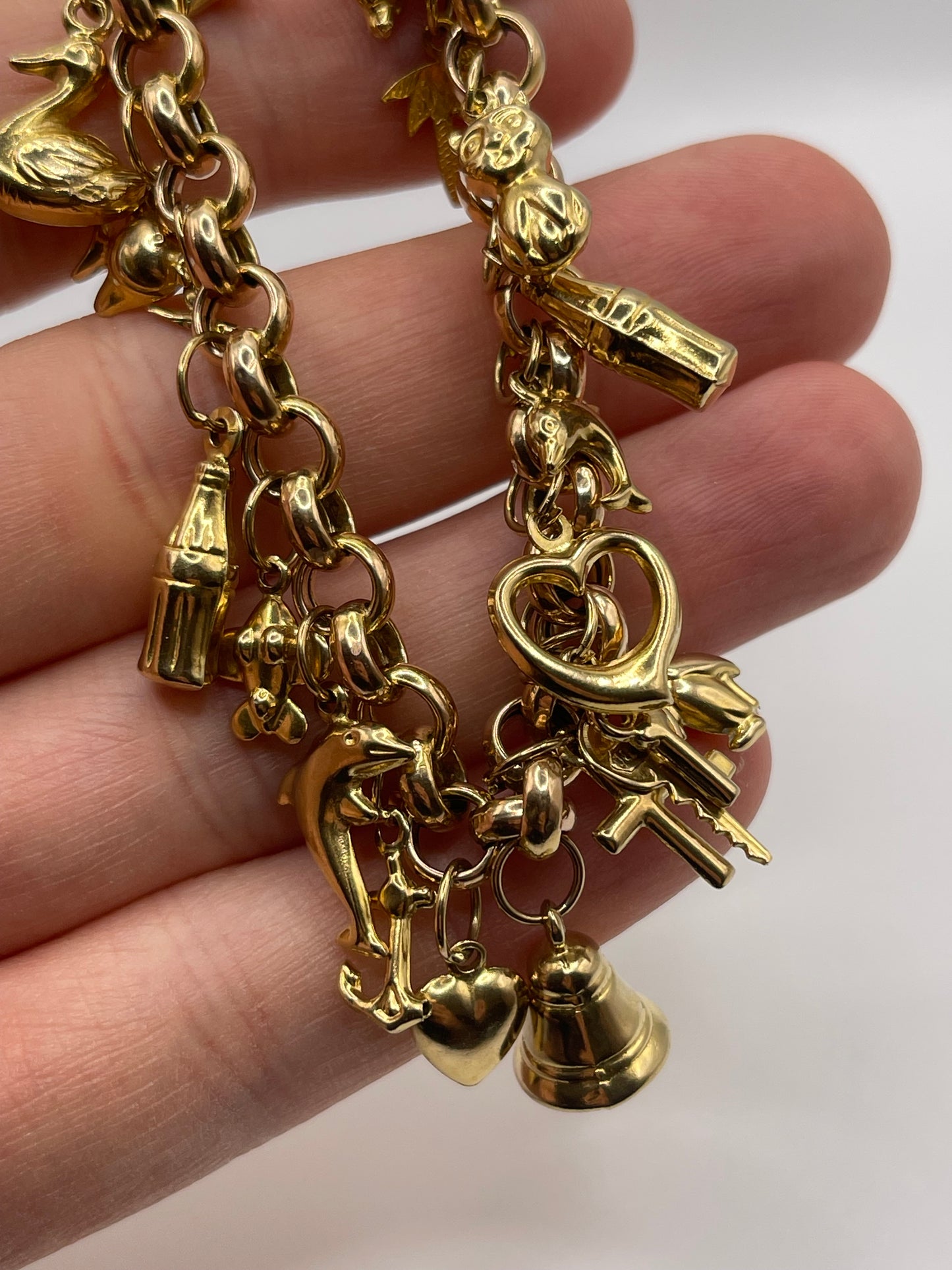 9ct gold charm bracelet