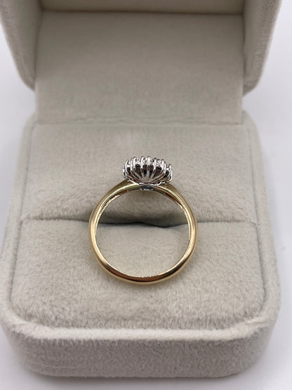9ct gold sapphire and diamond ring