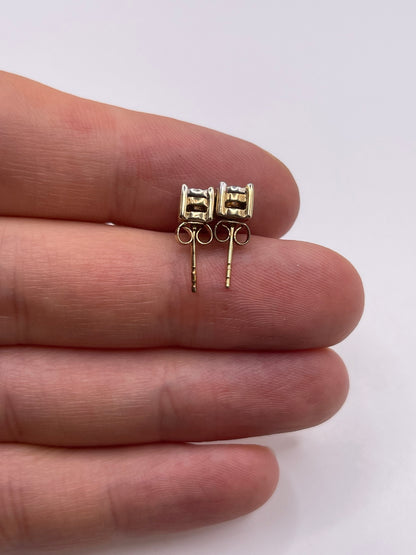 9ct gold diamond earrings
