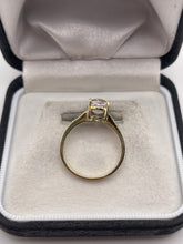 Load image into Gallery viewer, 9ct gold kunzite and zircon ring
