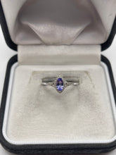 Load image into Gallery viewer, 9ct white gold tanzanite and diamond ring
