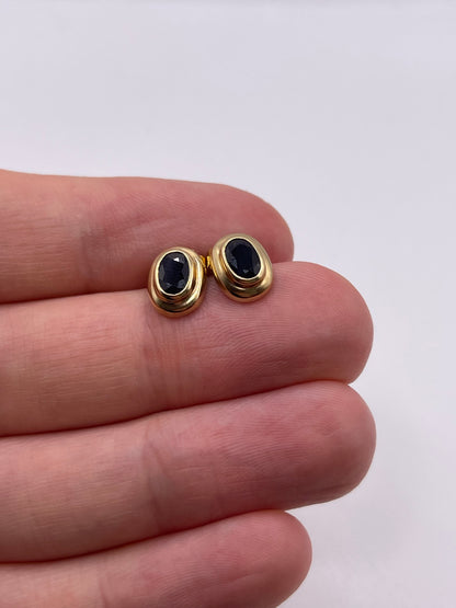 9ct gold sapphire earrings