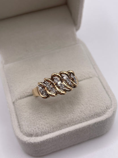 9ct gold diamond ring