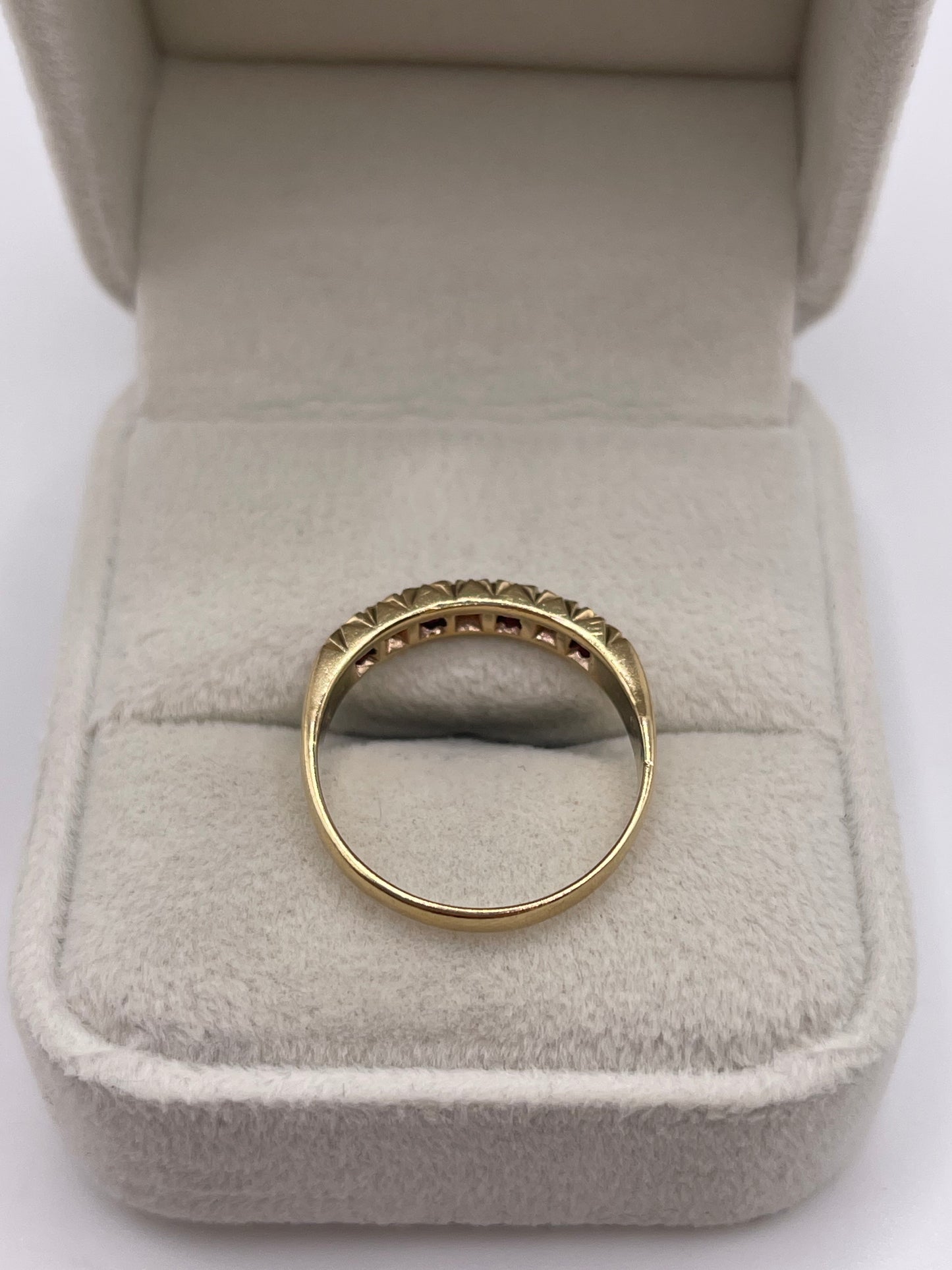 9ct gold ruby and diamond ring