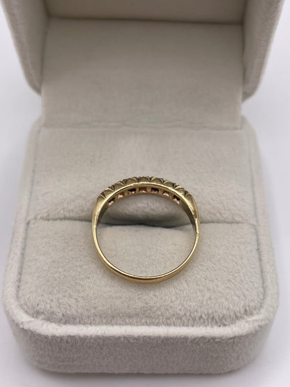 9ct gold ruby and diamond ring