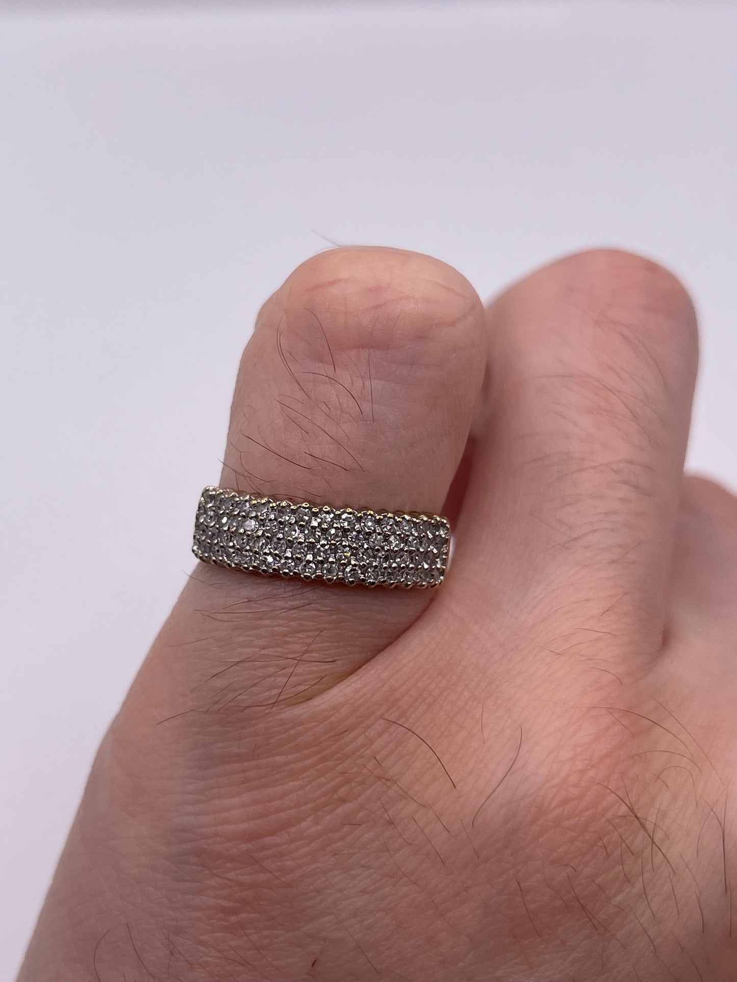 9ct gold diamond cluster ring