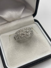 Load image into Gallery viewer, 9ct white gold diamond cluster ring
