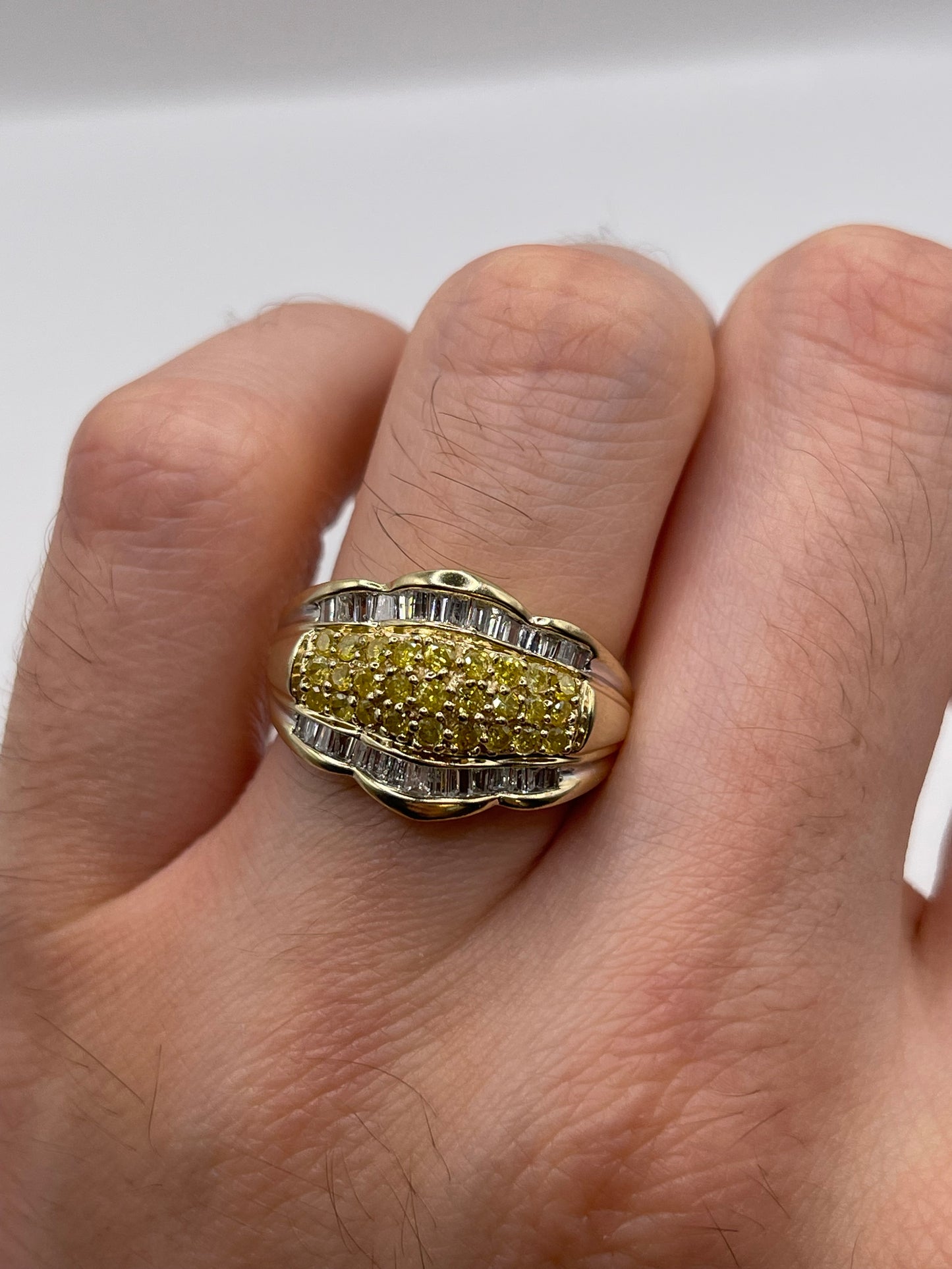 9ct gold diamond cluster ring