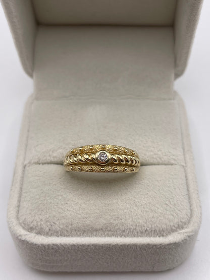 14ct gold diamond ring