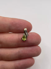 Load image into Gallery viewer, 9ct gold peridot and diamond pendant
