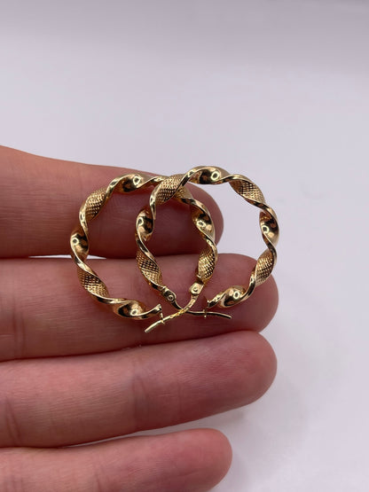 9ct gold Creole earrings