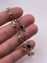 Load image into Gallery viewer, 9ct gold black opal bracelet
