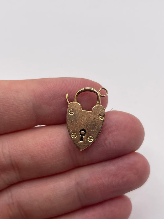 9ct rose gold padlock 7