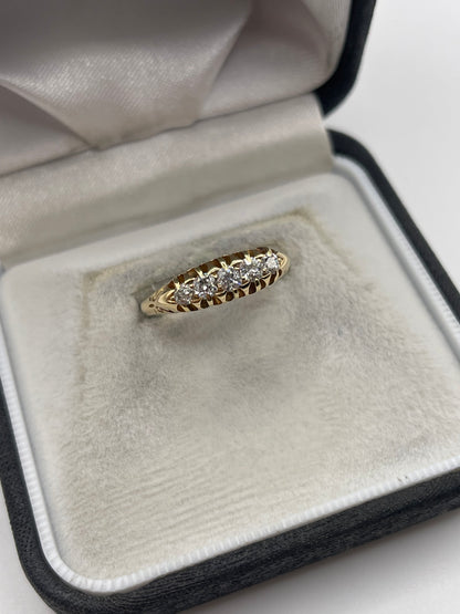 18ct gold old cut diamond ring