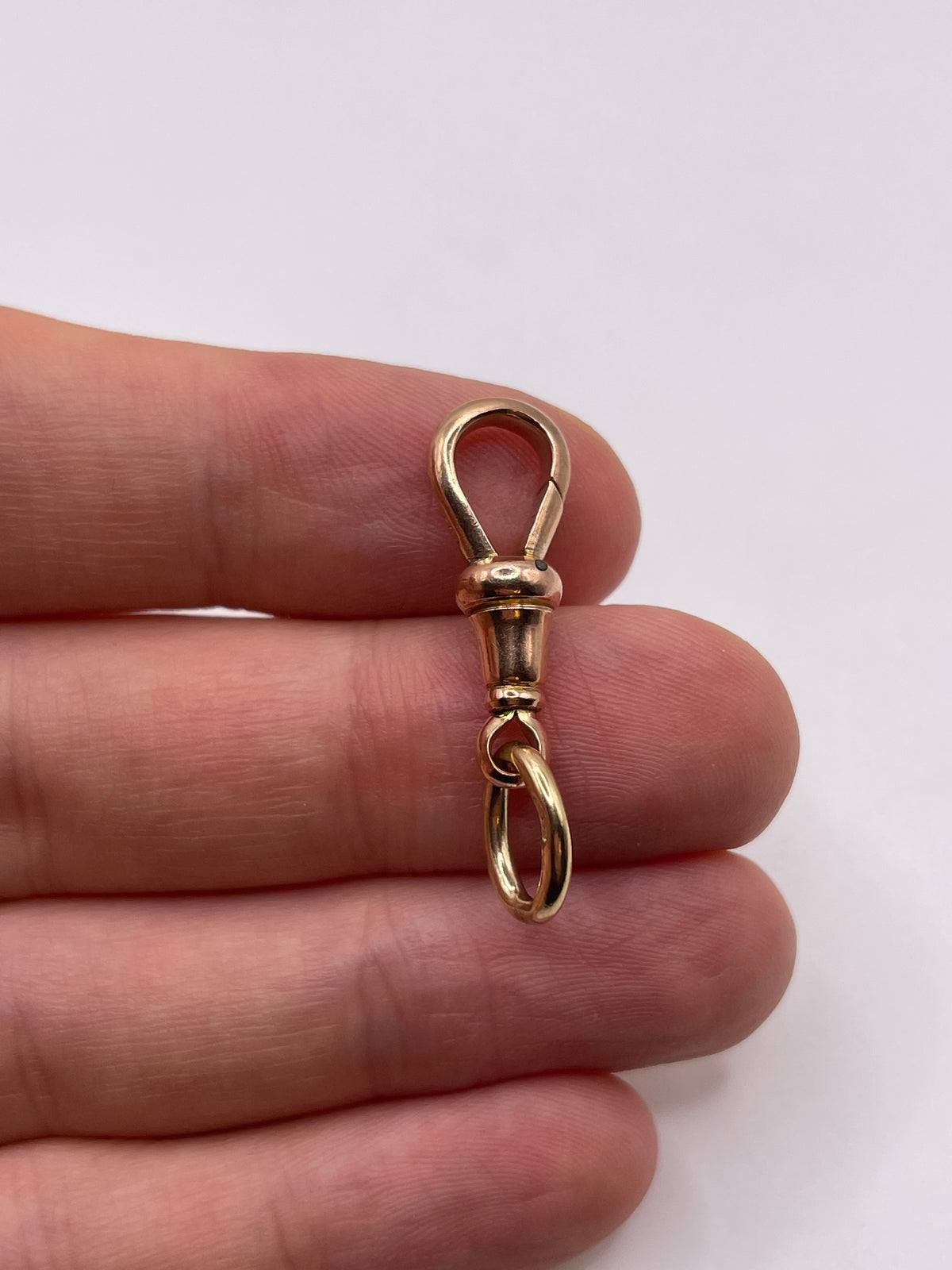 9ct rose gold dog clip 21